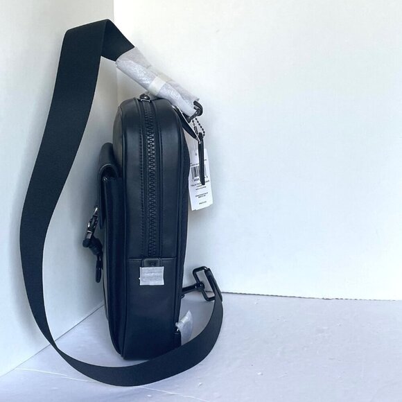 Coach Track Pack Camo Sling Signature Canvas Leather CL944 Shoulder Bag Green - Picture 9 of 14